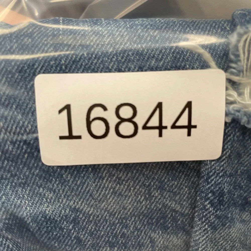 American Eagle Jeans Womens 2 Blue Baggy Wide Leg Super High Rise Distressed